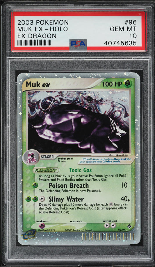 2003 POKEMON EX DRAGON HOLO MUK EX #96 PSA 10 GEM MINT