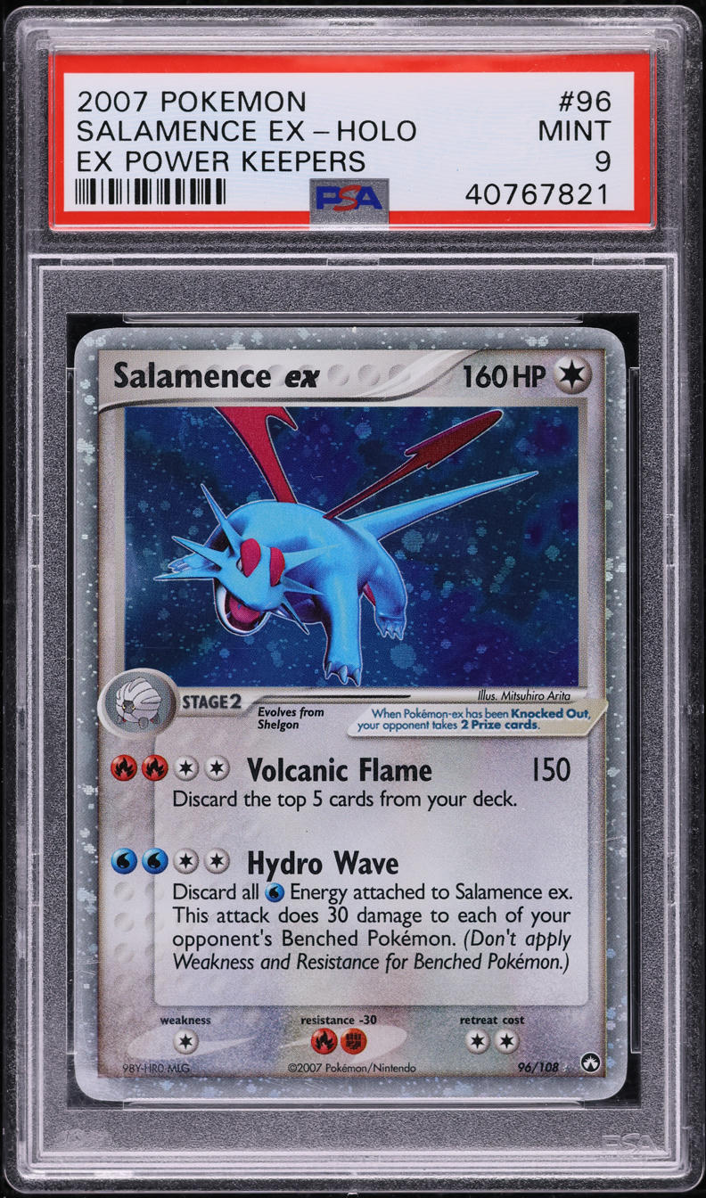 2007 POKEMON EX POWER KEEPERS HOLO SALAMENCE EX #96 PSA 9 MINT