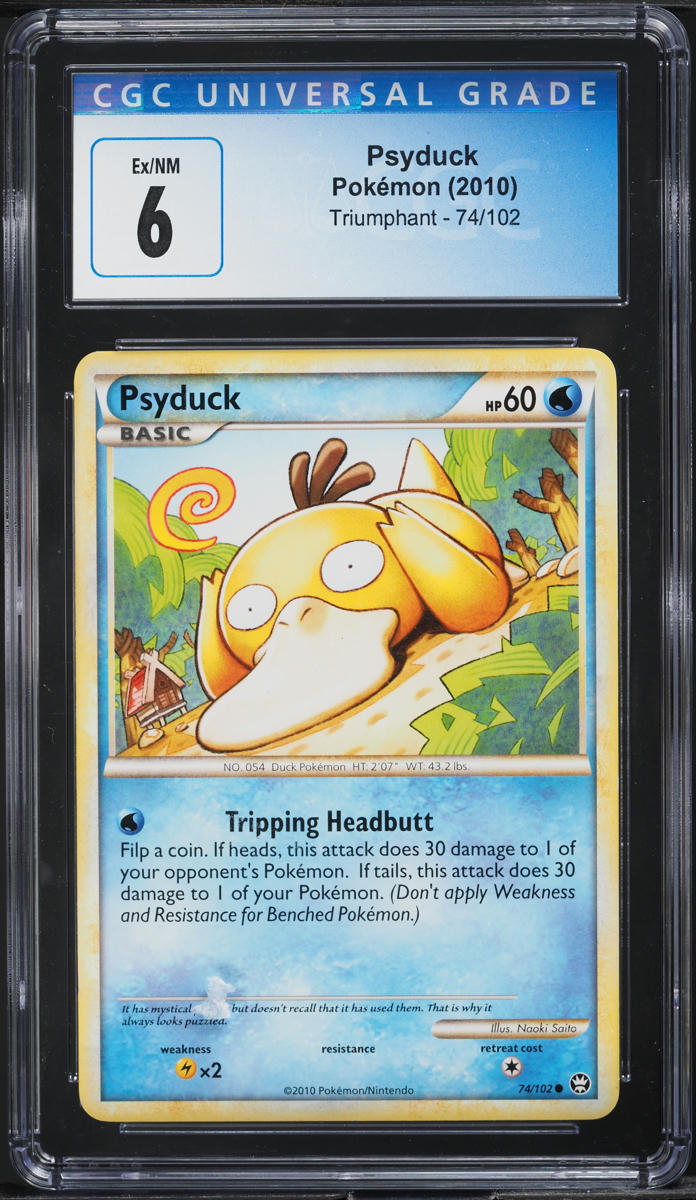 2010 POKEMON TRIUMPHANT PSYDUCK #74 CGC 6