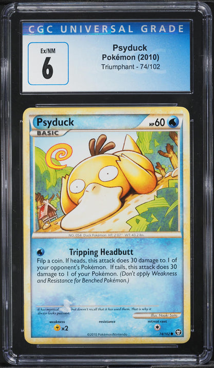 2010 POKEMON TRIUMPHANT PSYDUCK #74 CGC 6