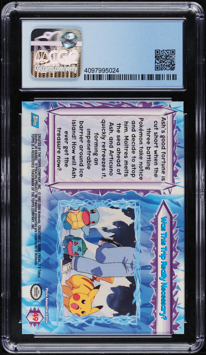 2000 TOPPS POKEMON THE MOVIE HOLO WAS THIS TRIP REALLY NECESSARY? CGC 9