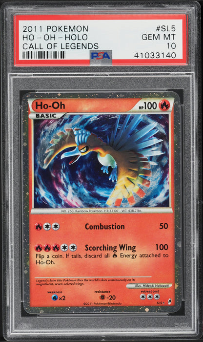 2012 POKEMON CALL OF LEGENDS SHINY HO-OH #SL5 PSA 10 GEM MINT