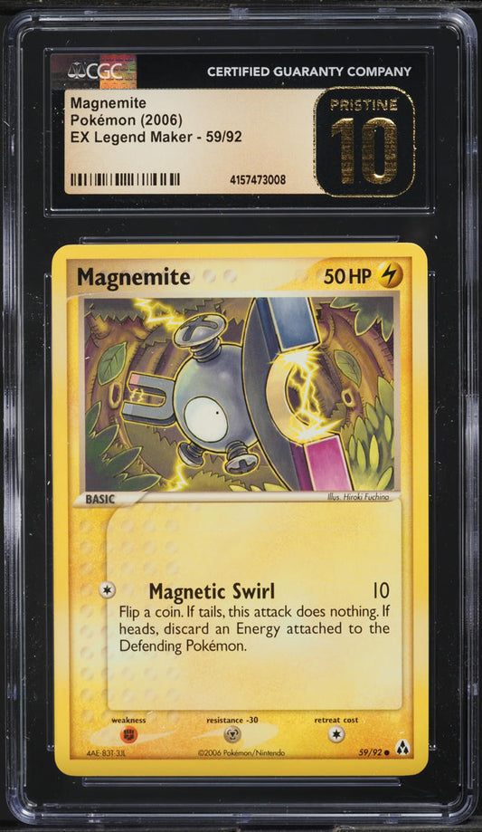 2006 POKEMON EX LEGEND MAKER MAGNEMITE #59 CGC 10 PRISTINE