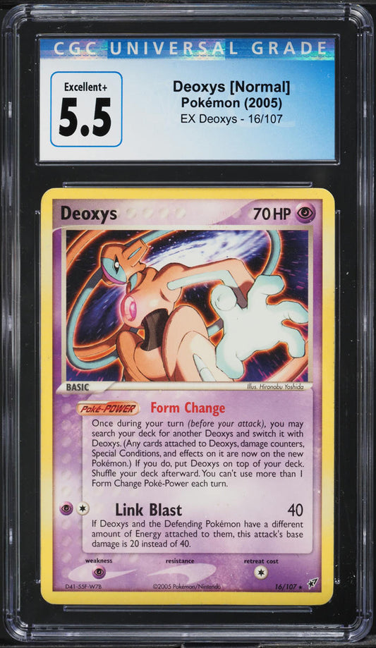 2005 POKEMON EX DEOXYS DEOXYS #16 CGC 5.5