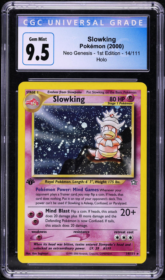 2000 POKEMON NEO GENESIS 1ST EDITION HOLO SLOWKING #14 CGC 10 GEM MINT