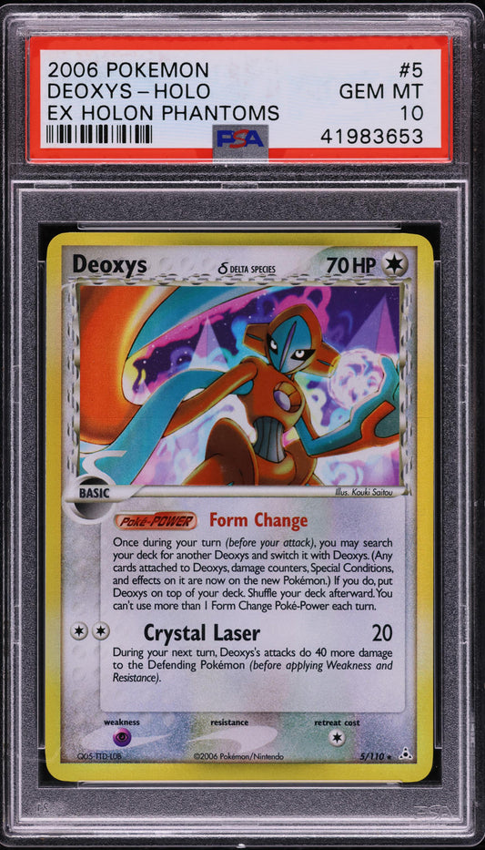 2006 POKEMON EX HOLON PHANTOMS HOLO DEOXYS #5 PSA 10 GEM MINT