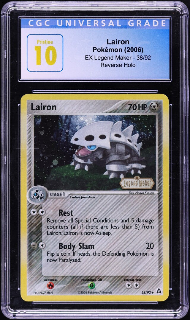 2006 POKEMON EX LEGEND MAKER REVERSE HOLO LAIRON #38 CGC 10 PRISTINE