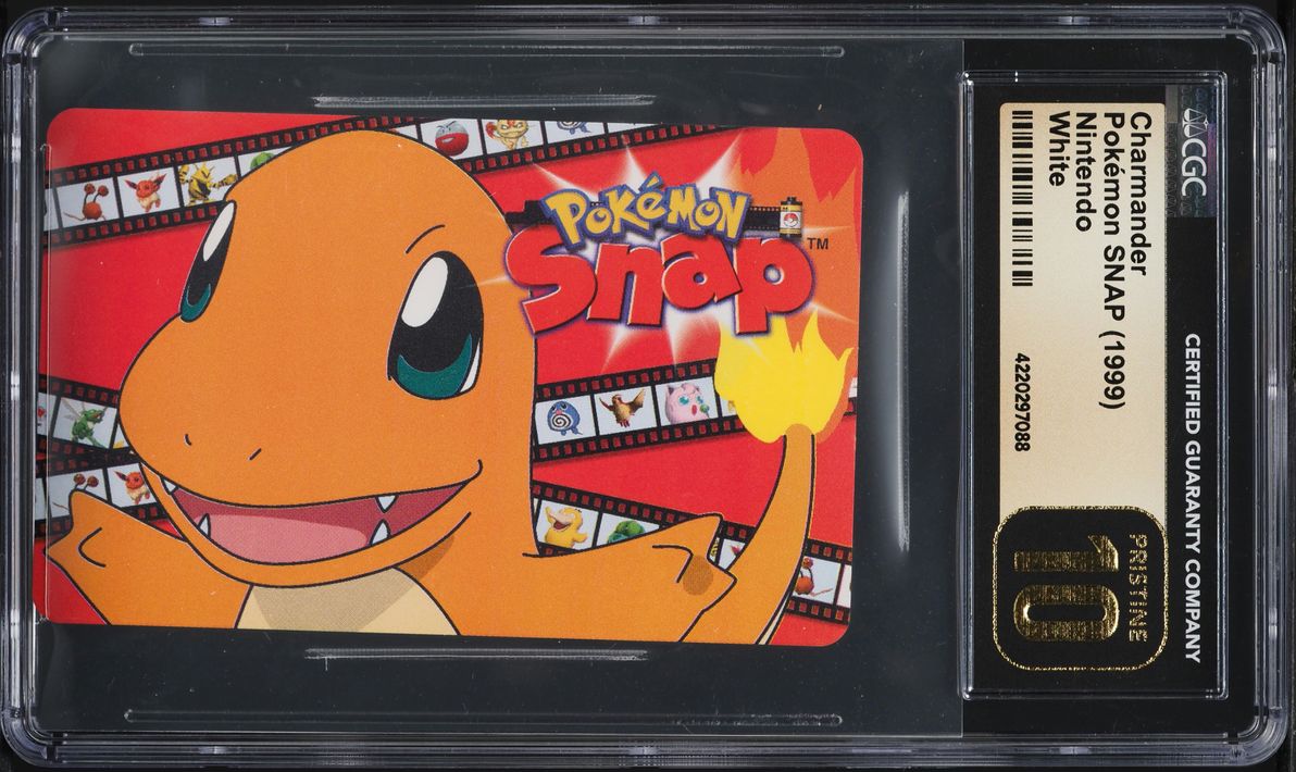 1999 POKEMON NINTENDO SNAP WHITE CHARMANDER CGC 10 PRISTINE