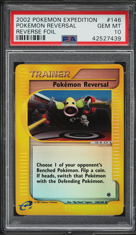 2002 POKEMON EXPEDITION REVERSE HOLO POKEMON REVERSAL #146 PSA 10 GEM MINT