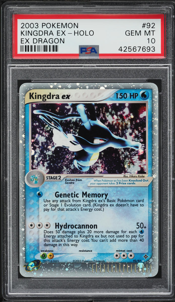 2003 POKEMON EX DRAGON HOLO KINGDRA EX #92 PSA 10 GEM MINT