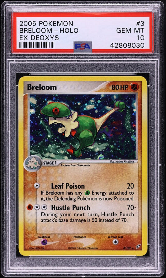2005 POKEMON EX DEOXYS HOLO BRELOOM #3 PSA 10 GEM MINT
