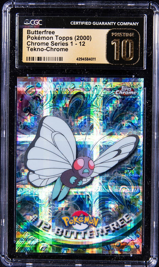 2000 POKEMON TOPPS CHROME SERIES 1 TEKNO BUTTERFREE #12 CGC 10 PRISTINE