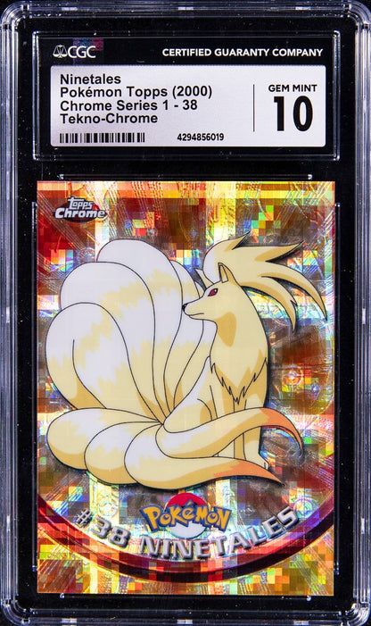 2000 POKEMON TOPPS CHROME SERIES 1 TEKNO NINETALES #38 CGC 10