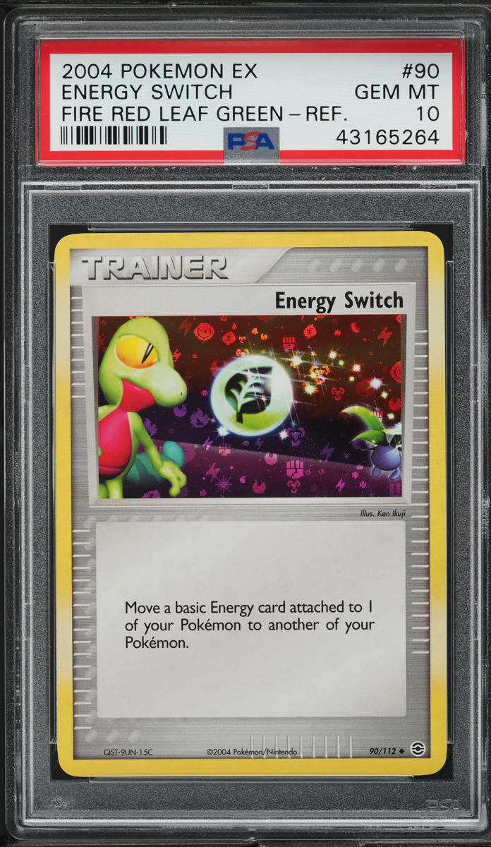 2004 POKEMON EX FIRE RED LEAF GREEN REVERSE HOLO ENERGY SWITCH #90 PSA 10