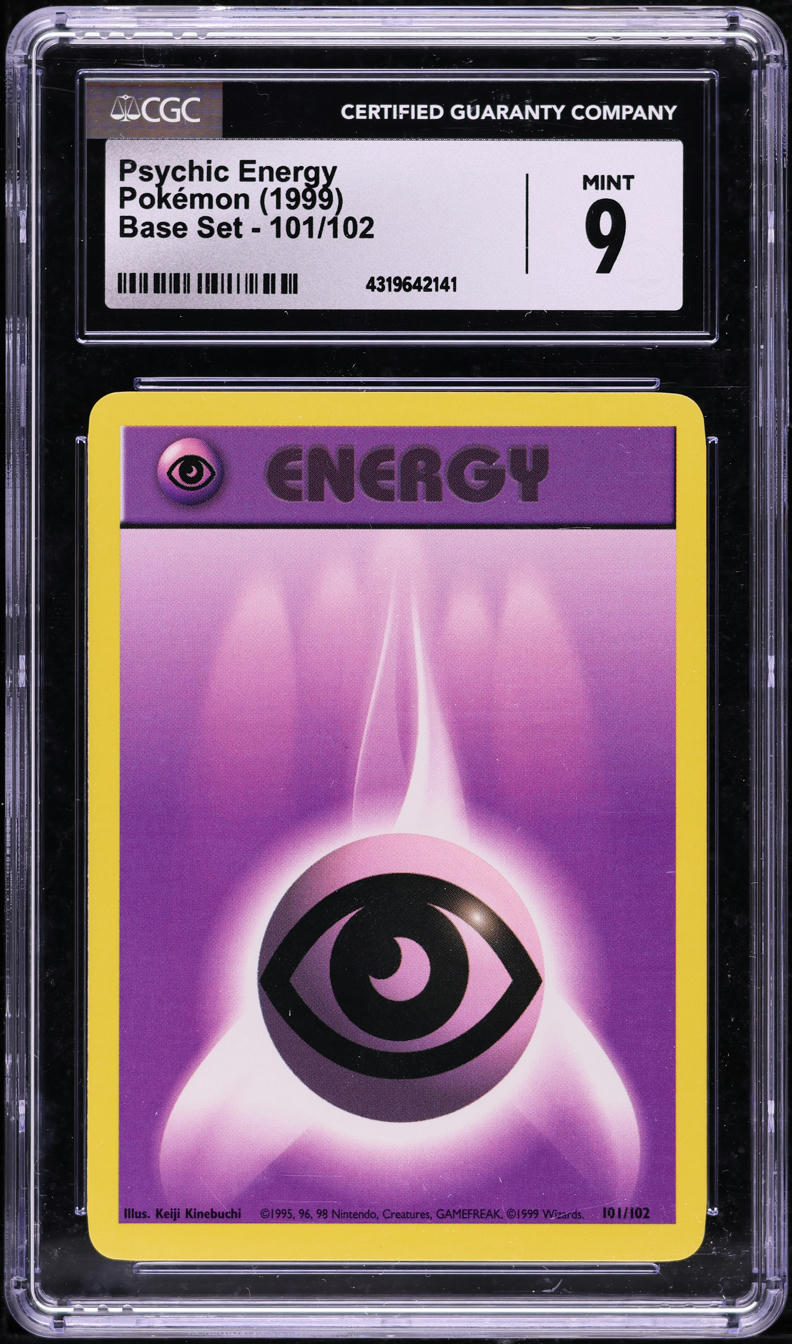 1999 POKEMON BASE SET PSYCHIC ENERGY #101 CGC 9 MINT