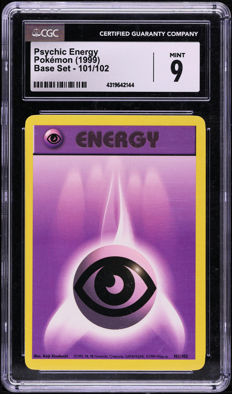 1999 POKEMON BASE SET PSYCHIC ENERGY #101 CGC 9 MINT