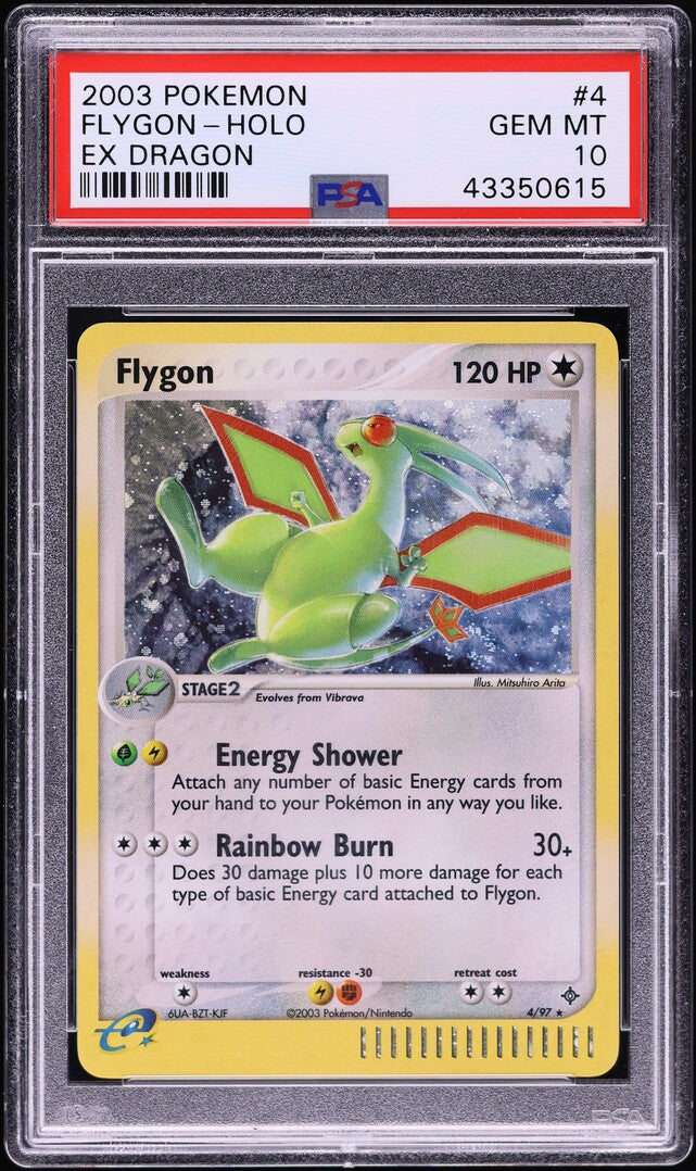 2003 POKEMON EX DRAGON HOLO FLYGON #4 PSA 10 GEM MINT