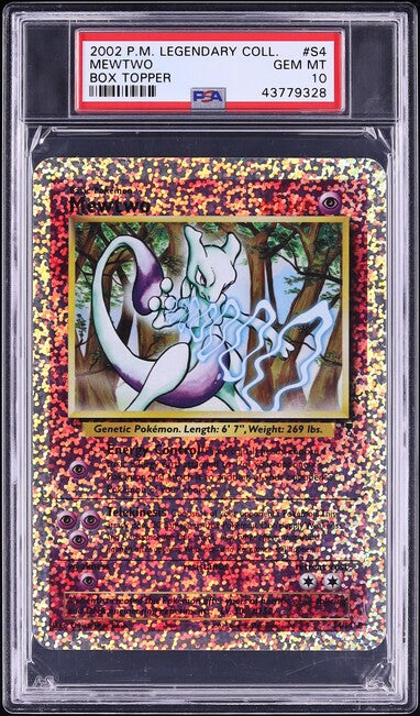 2002 POKEMON LEGENDARY COLLECTION BOX TOPPER MEWTWO #S4 PSA 10 GEM MINT