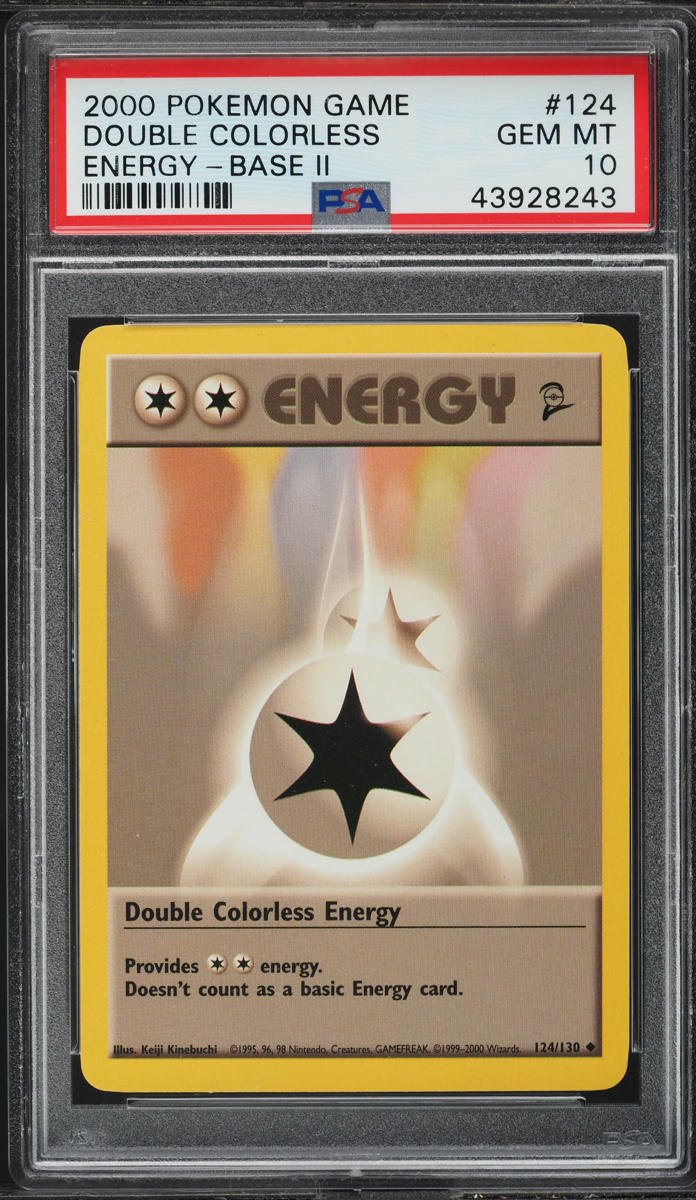 2000 POKEMON BASE SET 2 DOUBLE COLORLESS ENERGY #124 PSA 10 GEM MINT