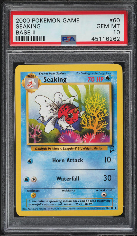 2000 POKEMON BASE SET 2 SEAKING #60 PSA 10 GEM MINT