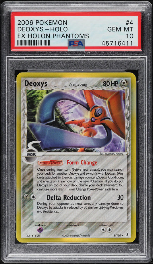 2006 POKEMON EX HOLON PHANTOMS HOLO DEOXYS #4 PSA 10 GEM MINT