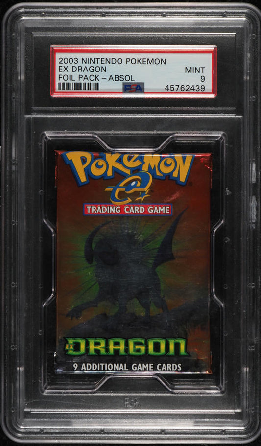 2003 POKEMON NINTENDO EX DRAGON FOIL PACK ABSOL PSA 9 MINT