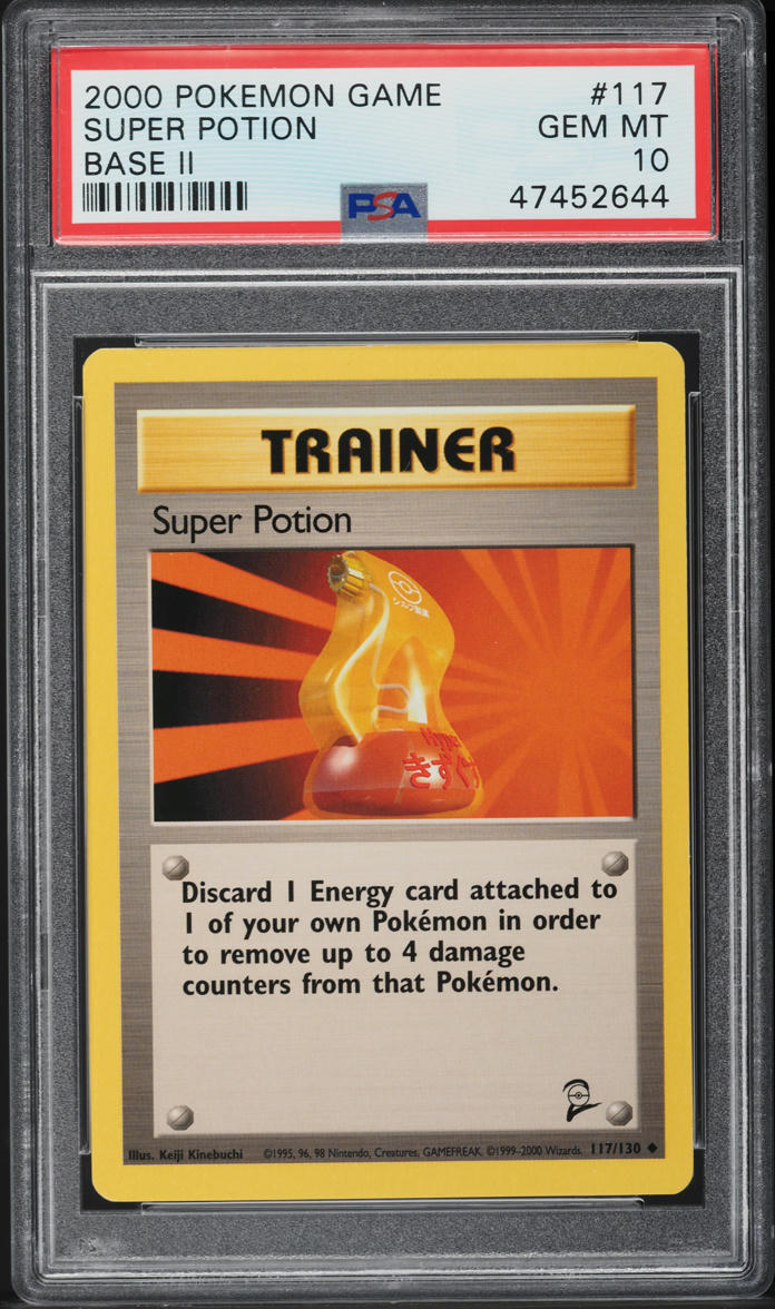 2000 POKEMON BASE SET 2 SUPER POTION #117 PSA 10 GEM MINT