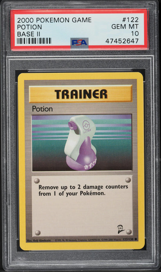 2000 POKEMON BASE SET 2 POTION #122 PSA 10 GEM MINT