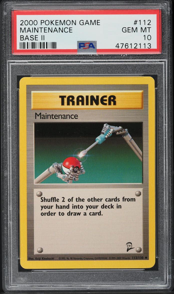 2000 POKEMON BASE SET 2 MAINTENANCE #112 PSA 10 GEM MINT