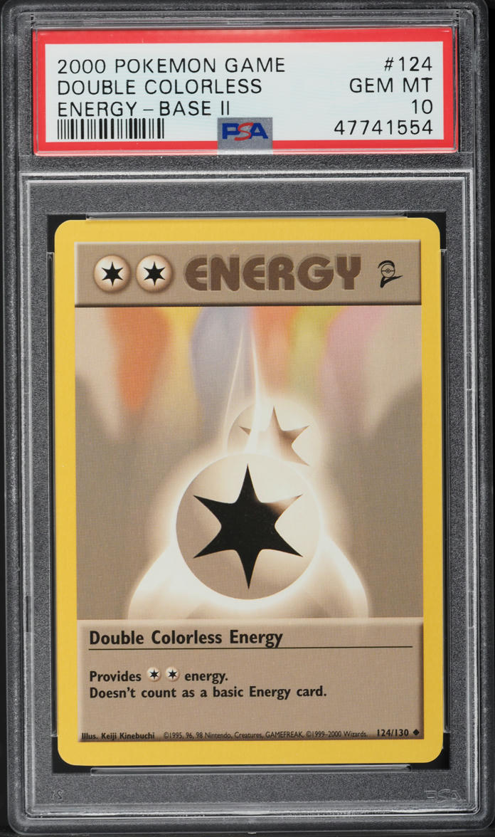 2000 POKEMON BASE SET 2 DOUBLE COLORLESS ENERGY #124 PSA 10 GEM MINT