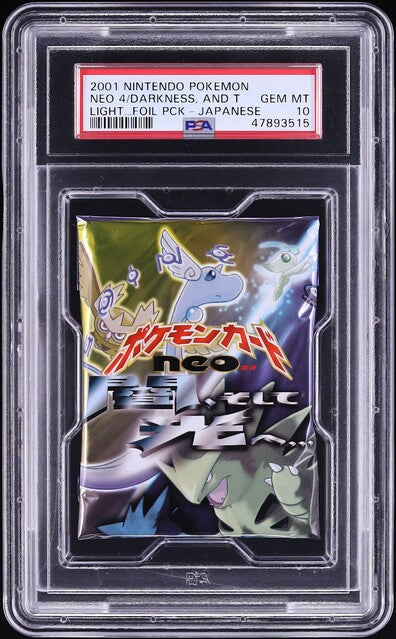 2001 POKEMON JAPANESE NEO 4 BOOSTER PACK PSA 10