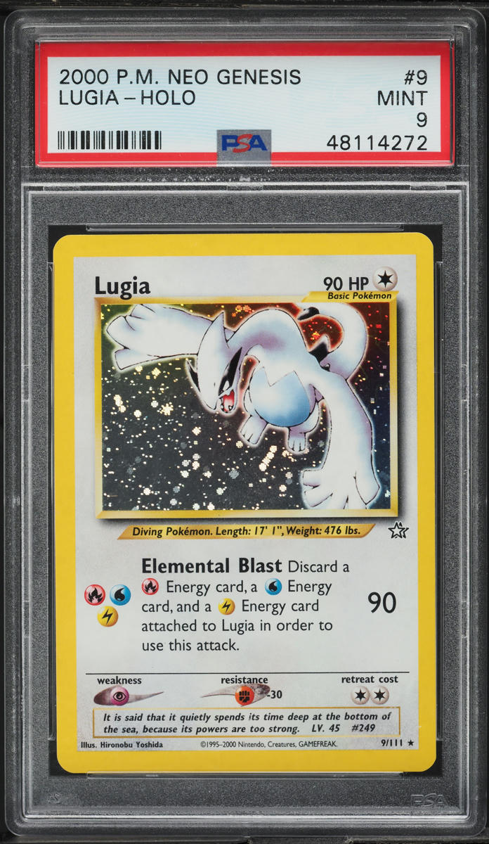 2000 POKEMON NEO GENESIS HOLO LUGIA #9 PSA 9 MINT