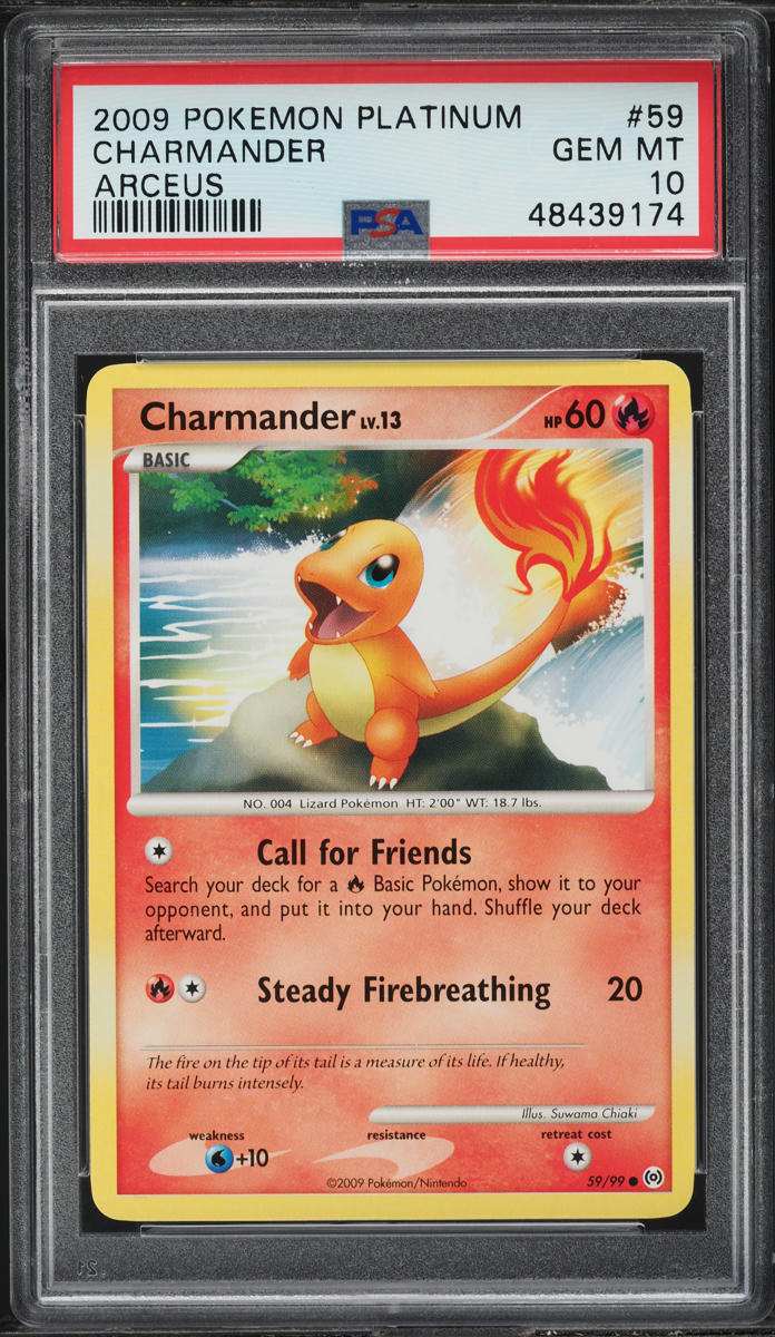 2009 POKEMON PLATINUM ARCEUS CHARMANDER #59 PSA 10 GEM MINT