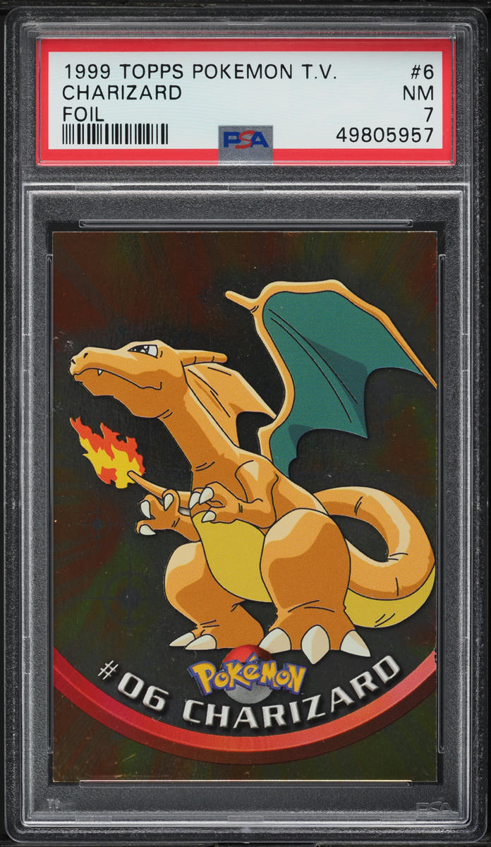 1999 TOPPS POKEMON SERIES 1 FOIL CHARIZARD #6 PSA 7 NRMT