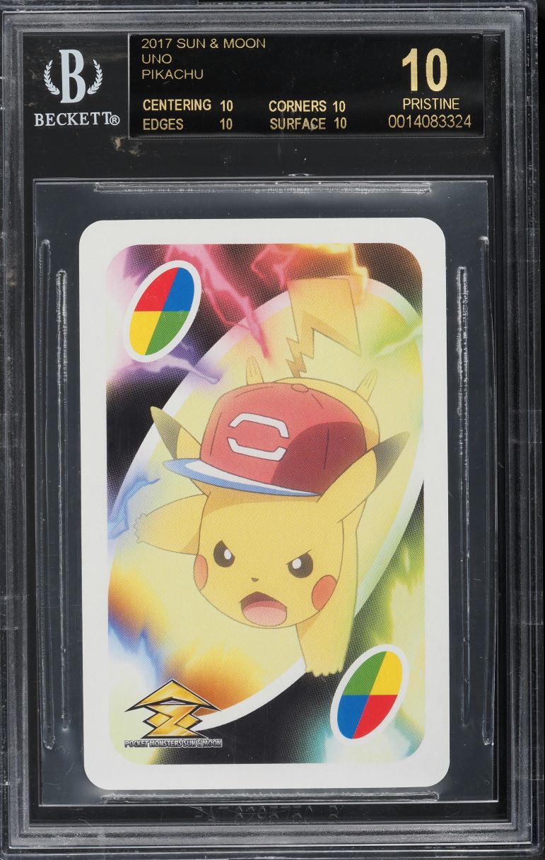 2017 POKEMON JAPANESE SUN & MOON UNO PIKACHU BGS 10 BLACK LABEL