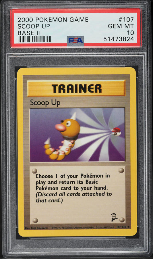 2000 POKEMON BASE SET 2 SCOOP UP #107 PSA 10 GEM MINT