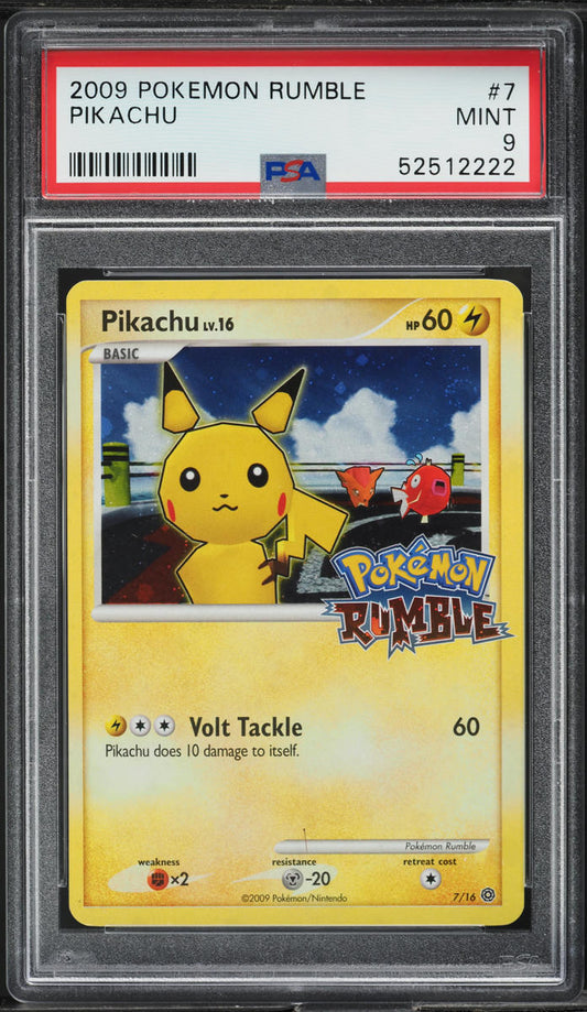 2009 POKEMON PLATINUM RUMBLE PIKACHU #7 PSA 9 MINT