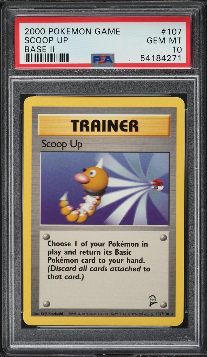 2000 POKEMON BASE SET 2 SCOOP UP #107 PSA 10 GEM MINT