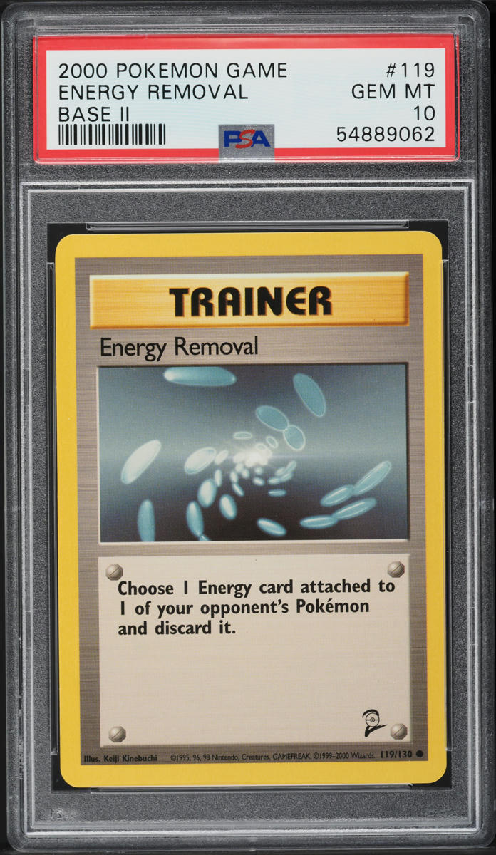 2000 POKEMON BASE SET 2 ENERGY REMOVAL #119 PSA 10 GEM MINT