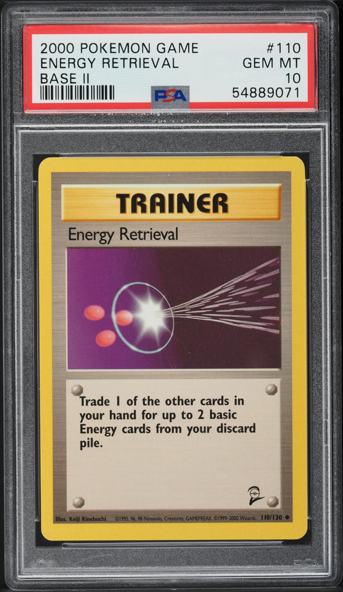 2000 POKEMON BASE SET 2 ENERGY RETRIEVAL #110 PSA 10 GEM MINT