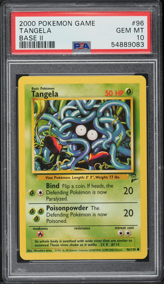 2000 POKEMON BASE SET 2 TANGELA #96 PSA 10 GEM MINT