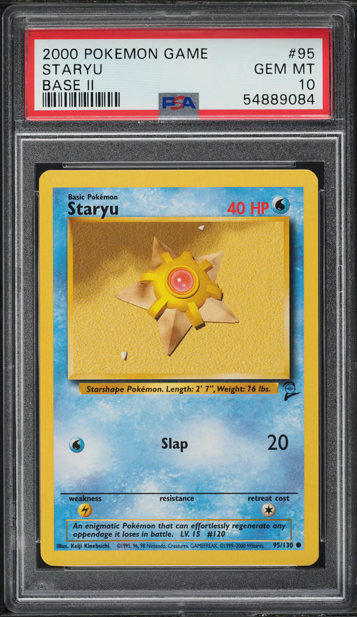 2000 POKEMON BASE SET 2 STARYU #95 PSA 10 GEM MINT