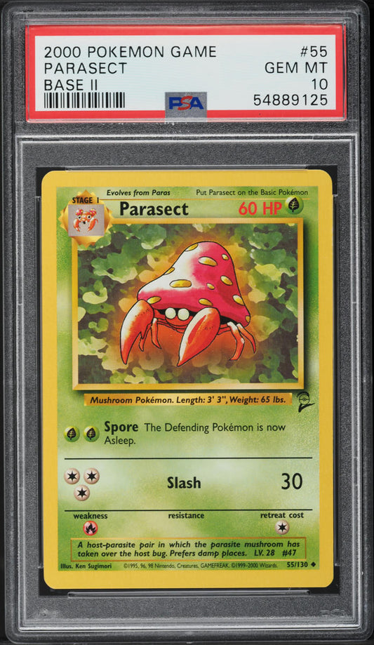 2000 POKEMON BASE SET 2 PARASECT #55 PSA 10 GEM MINT