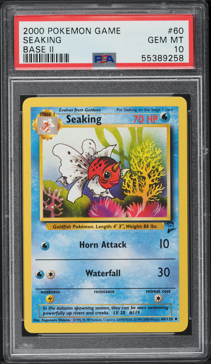 2000 POKEMON BASE SET 2 SEAKING #60 PSA 10 GEM MINT