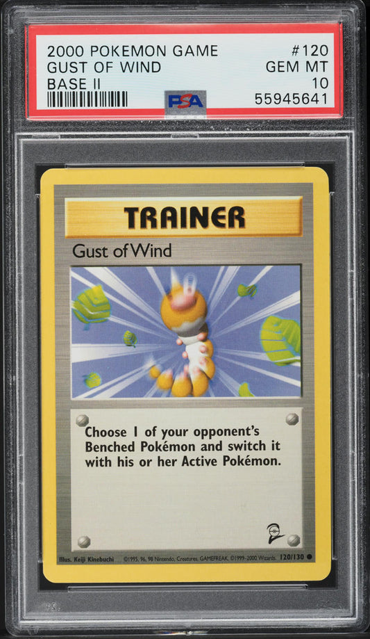 2000 POKEMON BASE SET 2 GUST OF WIND #120 PSA 10 GEM MINT