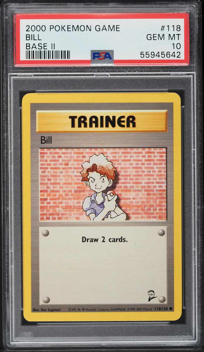 2000 POKEMON BASE SET 2 BILL #118 PSA 10 GEM MINT