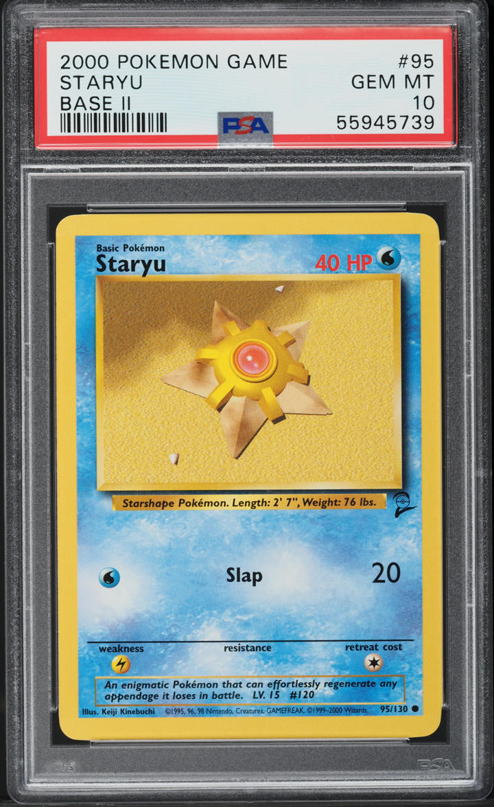 2000 POKEMON BASE SET 2 STARYU #95 PSA 10 GEM MINT