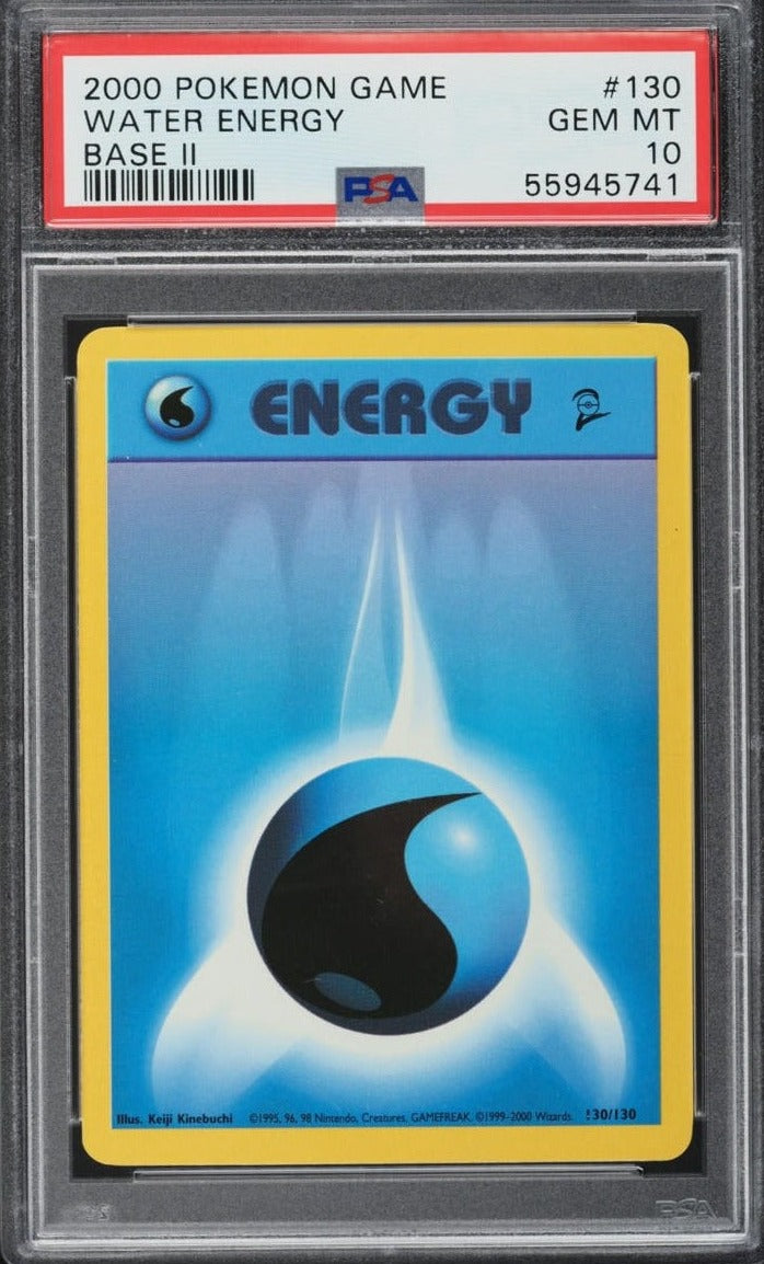 2000 POKEMON BASE SET 2 WATER ENERGY #130 PSA 10 GEM MINT