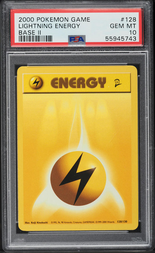 2000 POKEMON BASE SET 2 LIGHTNING ENERGY #128 PSA 10 GEM MINT