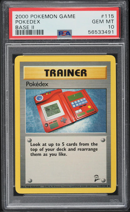 2000 POKEMON BASE SET 2 POKEDEX #115 PSA 10 GEM MINT